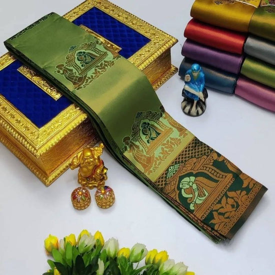 Amrah Wholesale Aab Pallaku Rose Gold Bridal Silk Jacquard Work Saree Collection - Amrah Wholesale