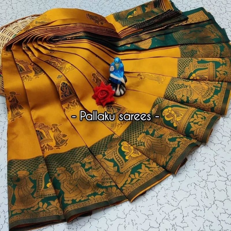 Amrah Wholesale Aab Pallaku Rose Gold Bridal Silk Jacquard Work Saree Collection - Amrah Wholesale