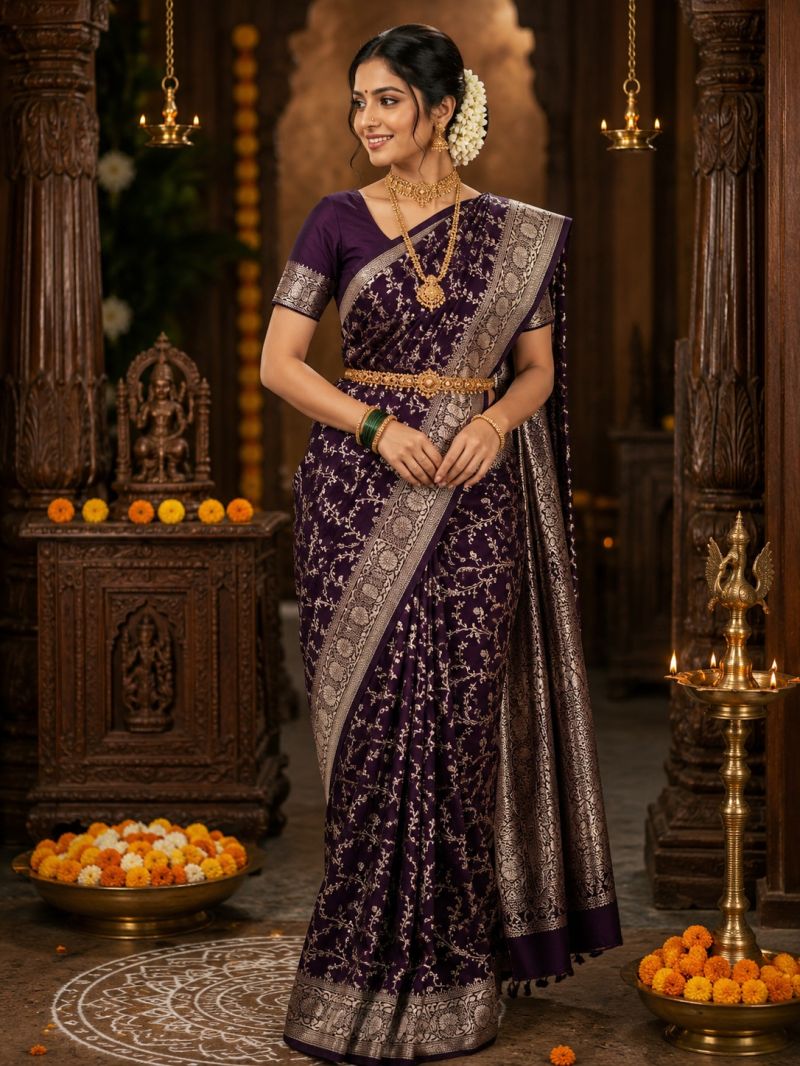 Amrah Wholesale Aab Simran Banarasi Silk Zari Weaving Saree Collection - Amrah Wholesale