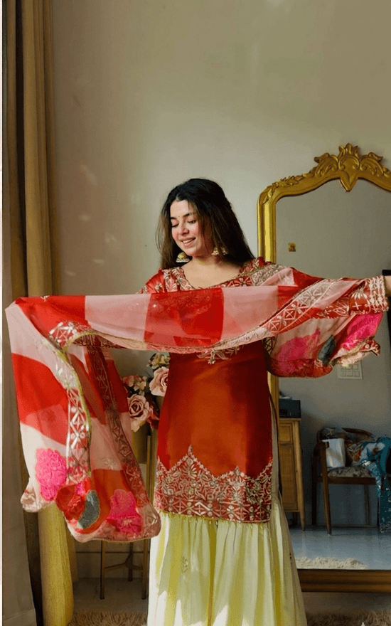 Amrah Wholesale Aarya 01 Satin Silk Kurti Pant Dupatta Set - Amrah Wholesale