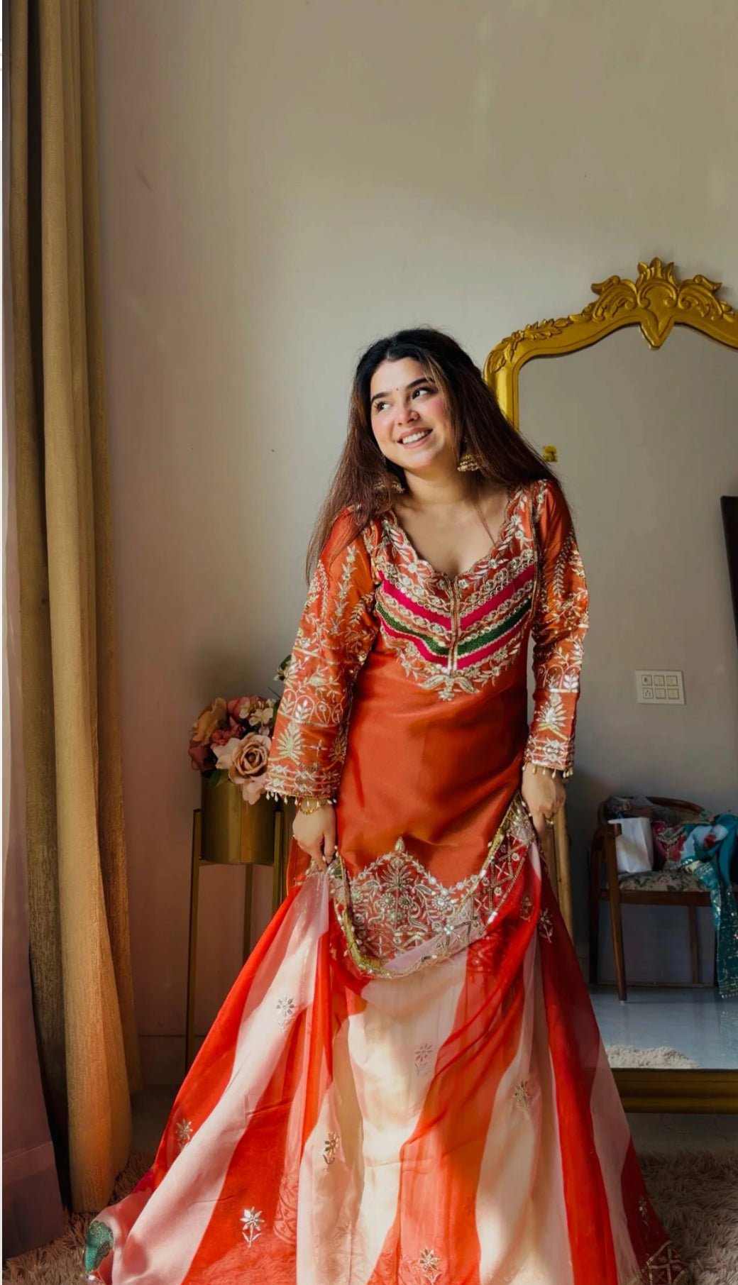 Amrah Wholesale Aarya 01 Satin Silk Kurti Pant Dupatta Set - Amrah Wholesale
