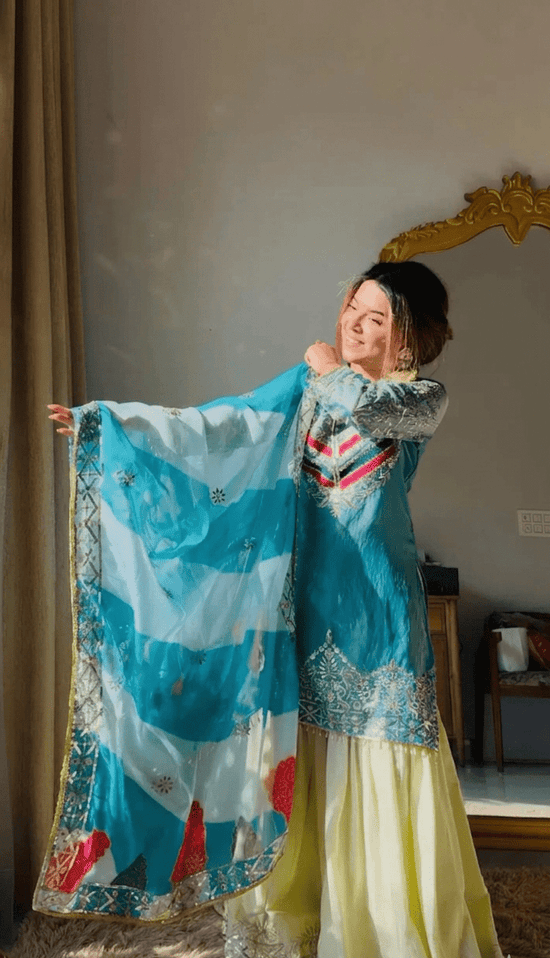 Amrah Wholesale Aarya 01 Satin Silk Kurti Pant Dupatta Set - Amrah Wholesale