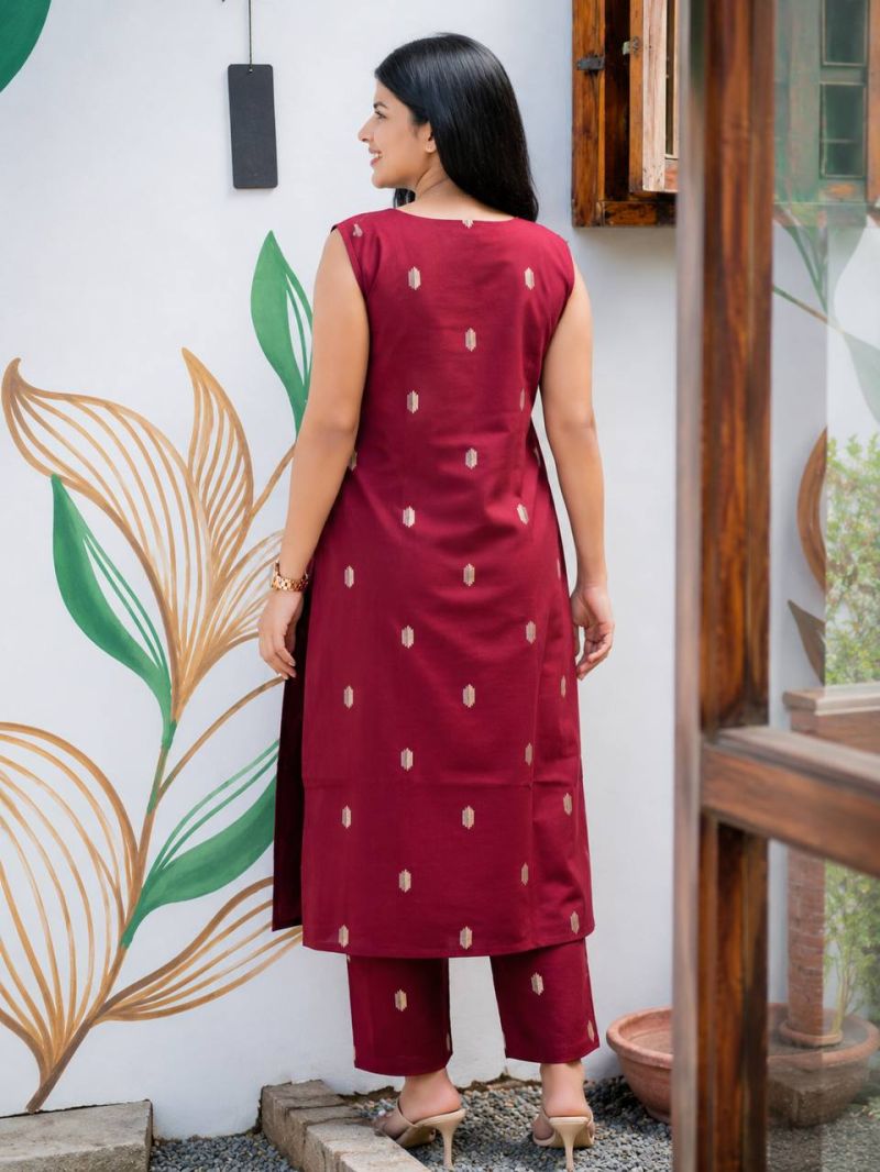 Amrah Wholesale Af 133 Cotton Blend Printed Kurti Pant Set