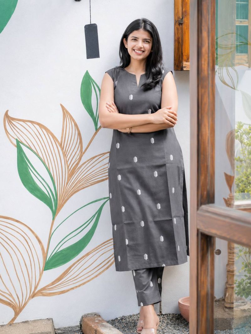 Amrah Wholesale Af 133 Cotton Blend Printed Kurti Pant Set