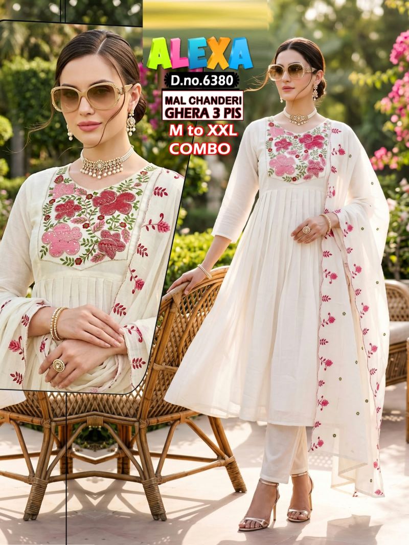 Amrah Wholesale Alexa Combo Vol 1 Mul Chanderi Kurti Pant Dupatta Set