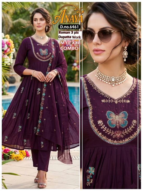 Amrah Wholesale Anaya Combo Roman Silk Kurti Pant Dupatta Set