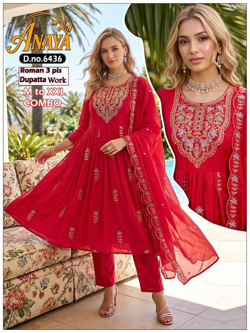 Amrah Wholesale Anaya Combo Roman Silk Kurti Pant Dupatta Set