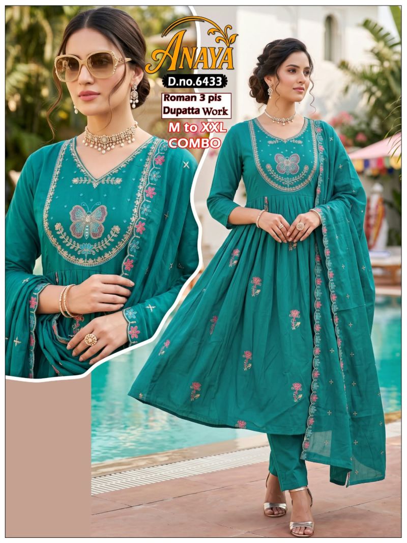 Amrah Wholesale Anaya Combo Roman Silk Kurti Pant Dupatta Set