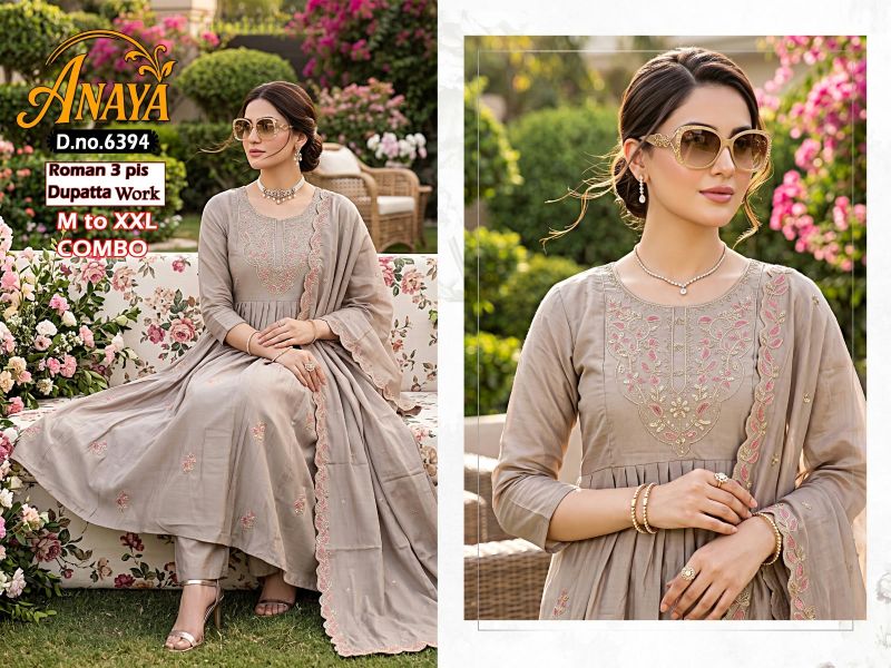 Amrah Wholesale Anaya Combo Roman Silk Kurti Pant Dupatta Set