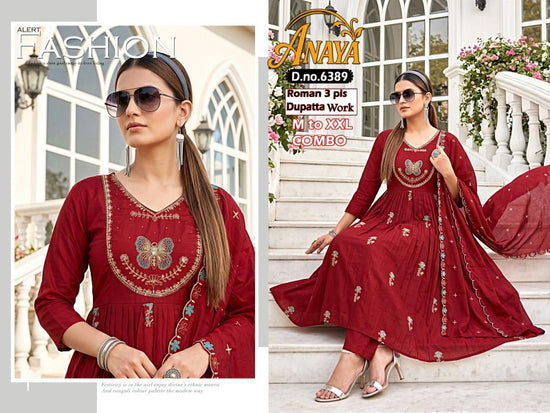Amrah Wholesale Anaya Combo Roman Silk Kurti Pant Dupatta Set