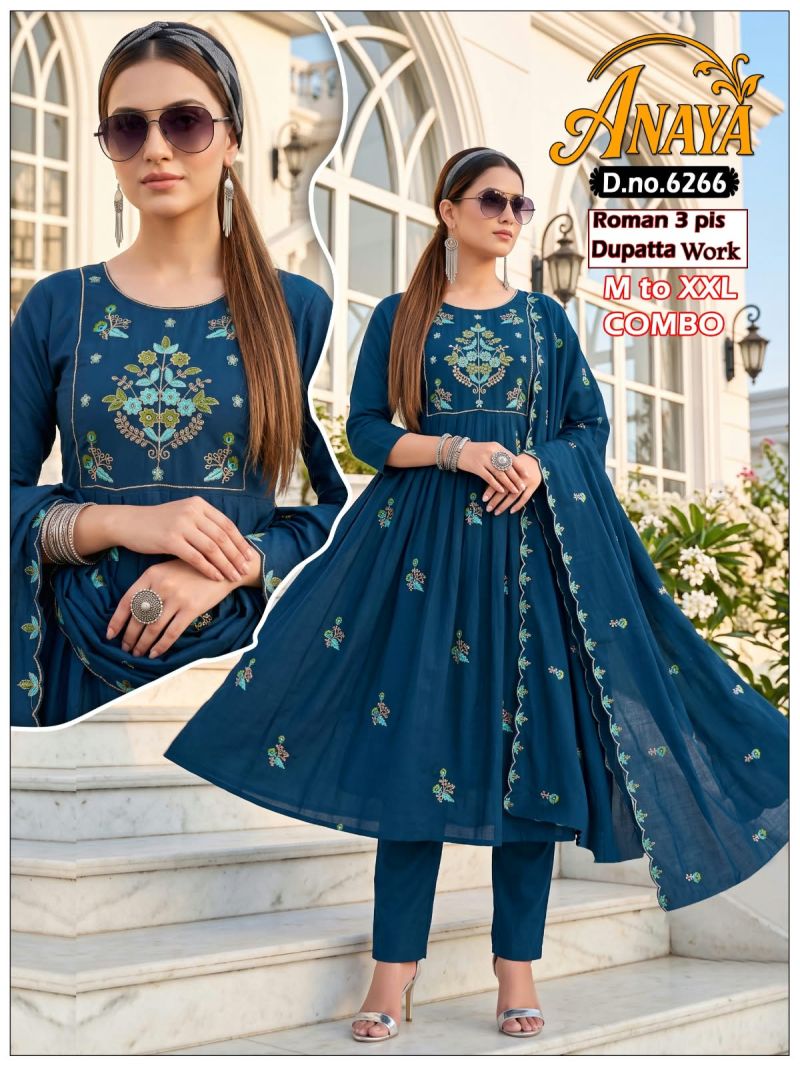 Amrah Wholesale Anaya Combo Roman Silk Kurti Pant Dupatta Set