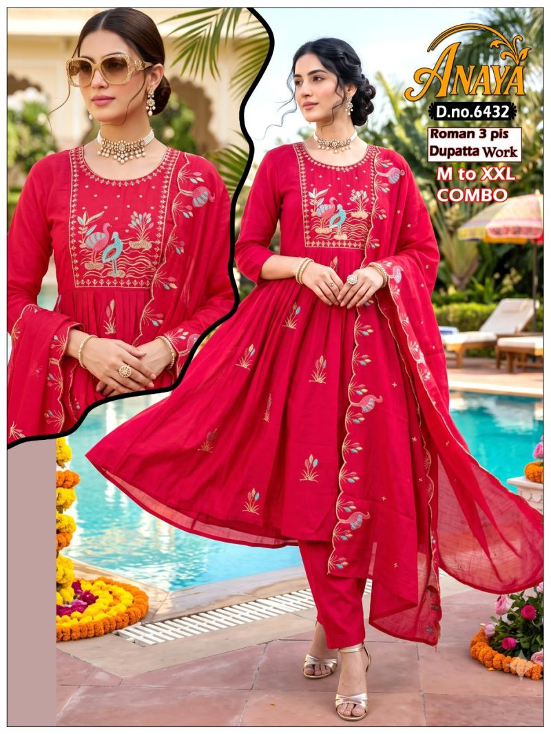 Amrah Wholesale Anaya Combo Roman Silk Kurti Pant Dupatta Set