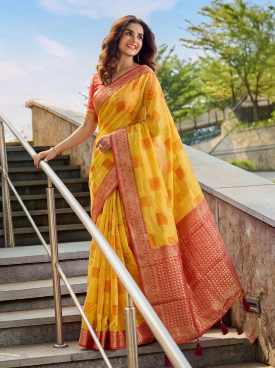 Amrah Wholesale Ast Asopalav Soft Linen Cotton Zari Weaving Saree - Amrah Wholesale