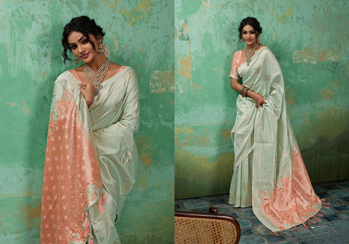 Amrah Wholesale Ast Blossom 1 Linen Cotton Saree - Amrah Wholesale