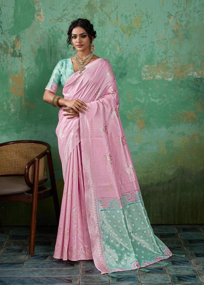 Amrah Wholesale Ast Blossom 1 Linen Cotton Saree - Amrah Wholesale