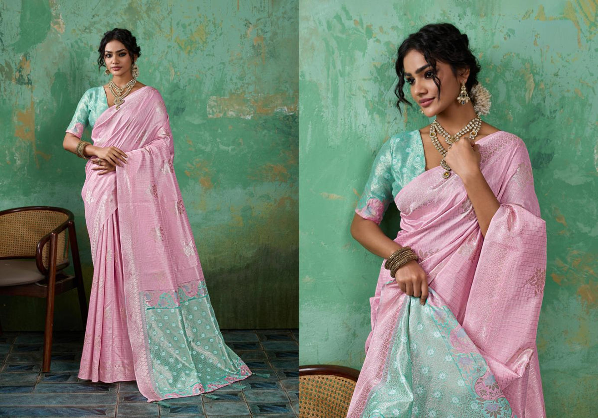 Amrah Wholesale Ast Blossom 1 Linen Cotton Saree - Amrah Wholesale