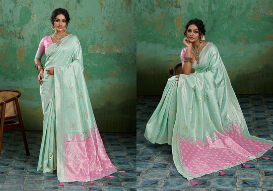 Amrah Wholesale Ast Blossom 1 Linen Cotton Saree - Amrah Wholesale