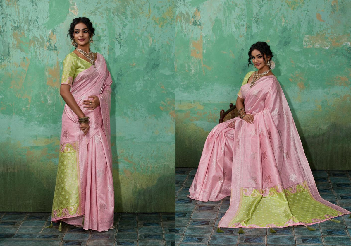 Amrah Wholesale Ast Blossom 1 Linen Cotton Saree - Amrah Wholesale