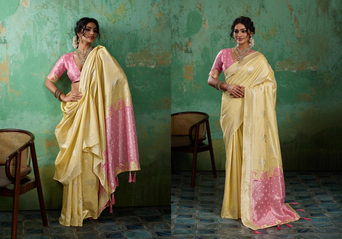 Amrah Wholesale Ast Blossom 1 Linen Cotton Saree - Amrah Wholesale