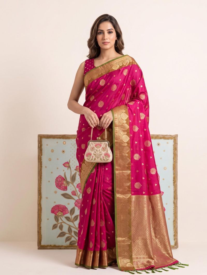 Amrah Wholesale Ast Devanshi Soft Silk Saree