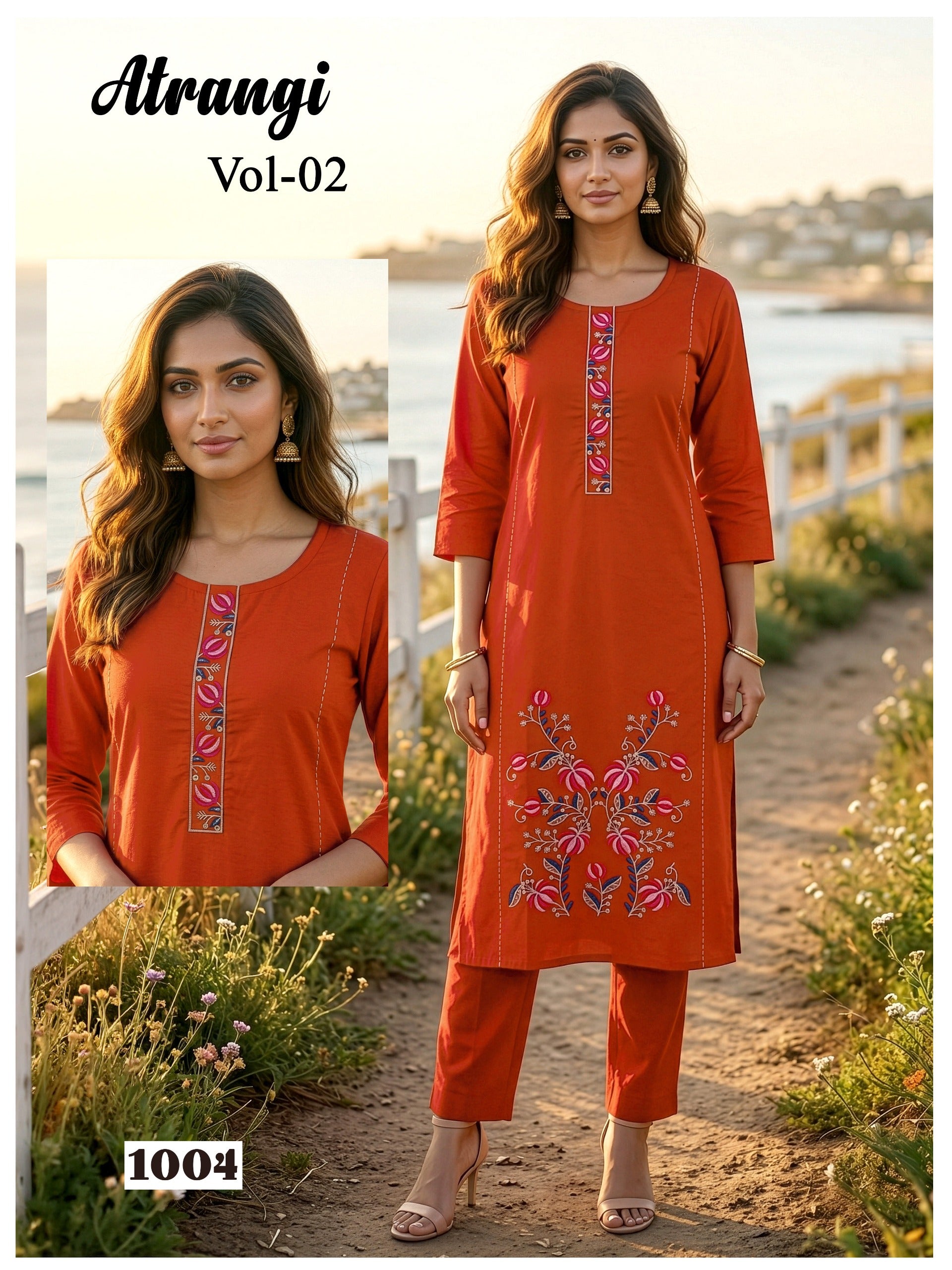Amrah Wholesale Atrangi Vol 2 Dhabu Cotton Kurti Pant Set