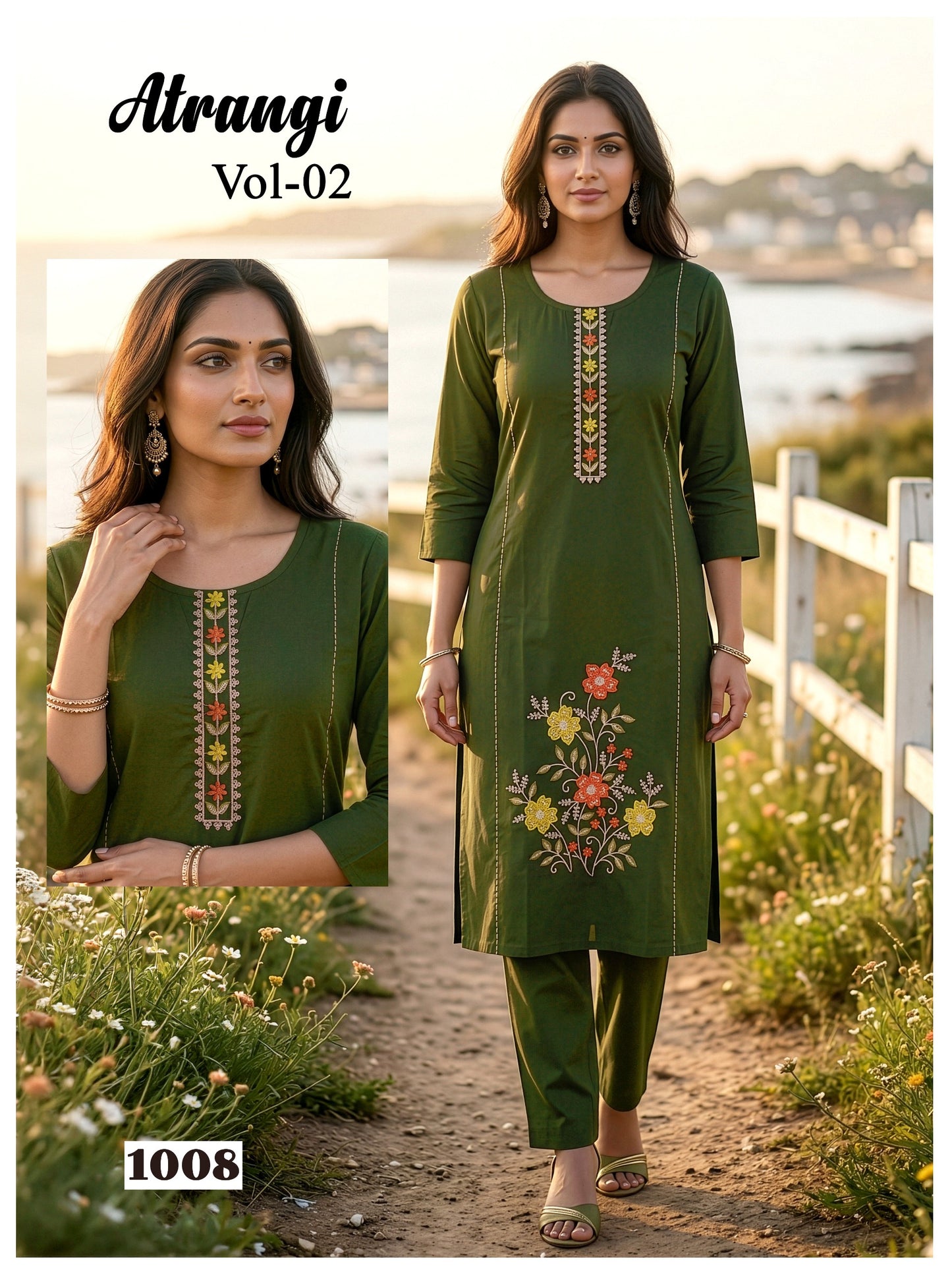 Amrah Wholesale Atrangi Vol 2 Dhabu Cotton Kurti Pant Set
