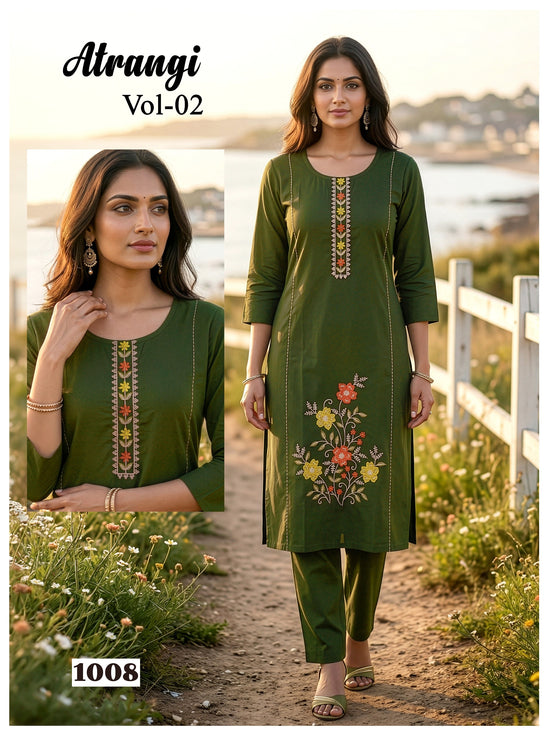 Amrah Wholesale Atrangi Vol 2 Dhabu Cotton Kurti Pant Set