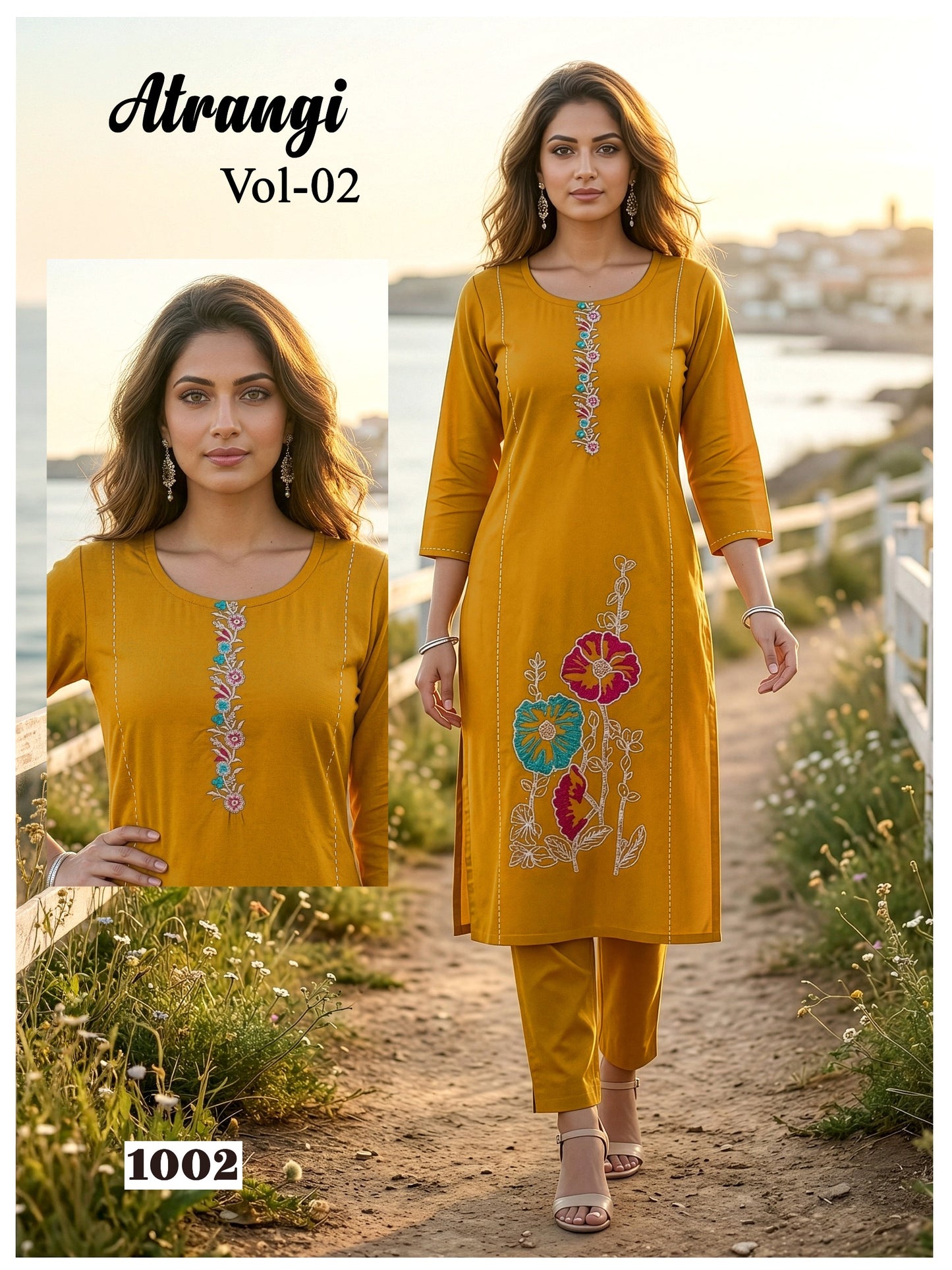 Amrah Wholesale Atrangi Vol 2 Dhabu Cotton Kurti Pant Set