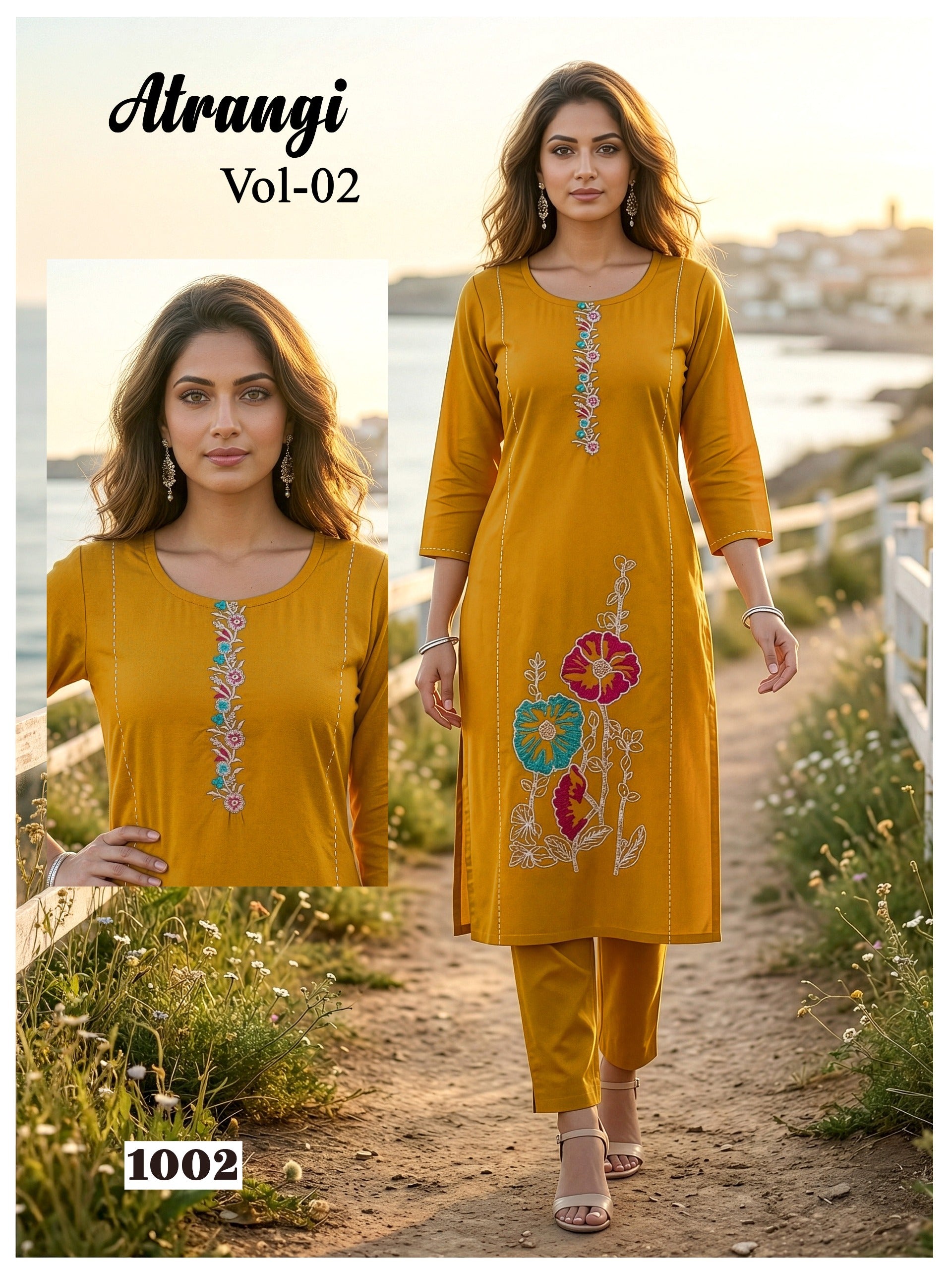Amrah Wholesale Atrangi Vol 2 Dhabu Cotton Kurti Pant Set