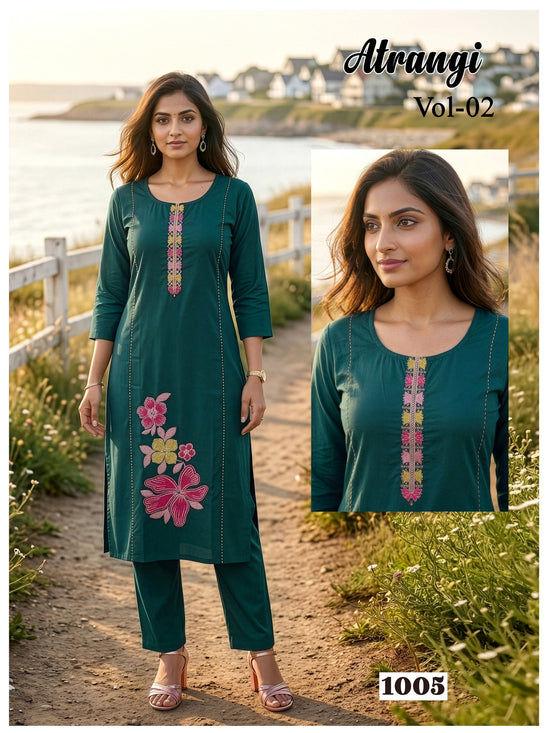 Amrah Wholesale Atrangi Vol 2 Dhabu Cotton Kurti Pant Set