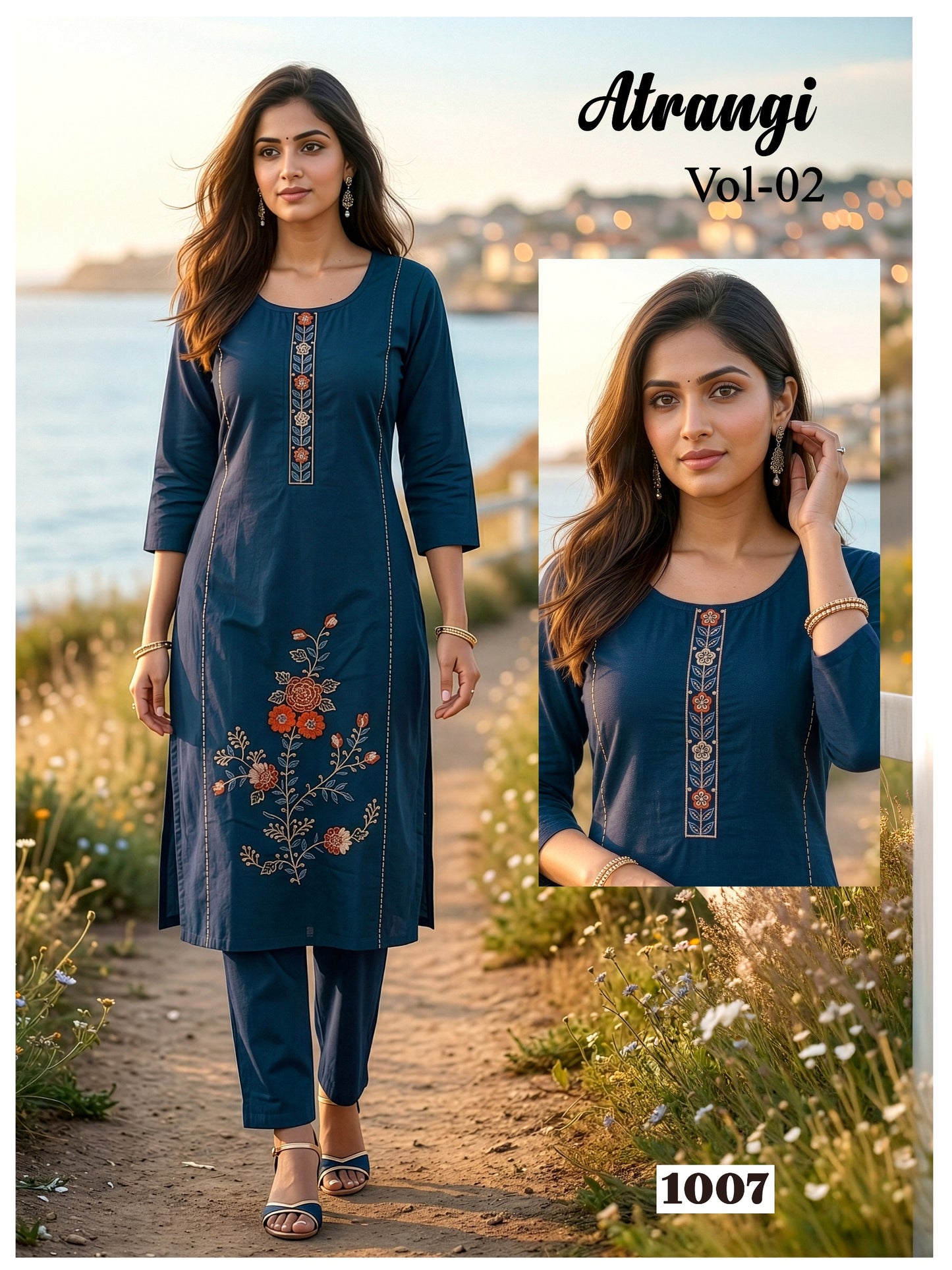 Amrah Wholesale Atrangi Vol 2 Dhabu Cotton Kurti Pant Set