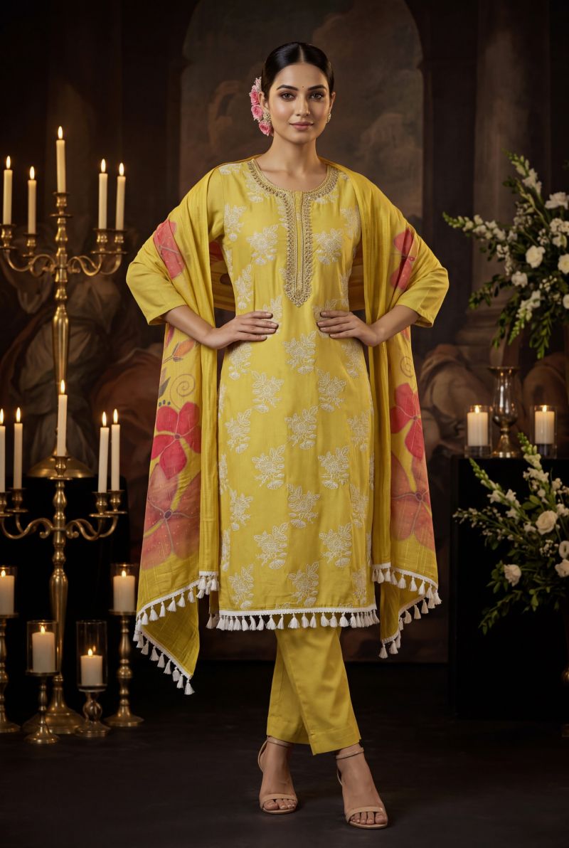 Amrah Wholesale Aurraa Taara Cotton Silk Salwar Suit Set
