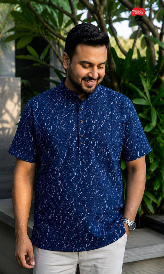 Amrah Wholesale B Desi Vol 4 Cotton Printed Men's Short Kurta