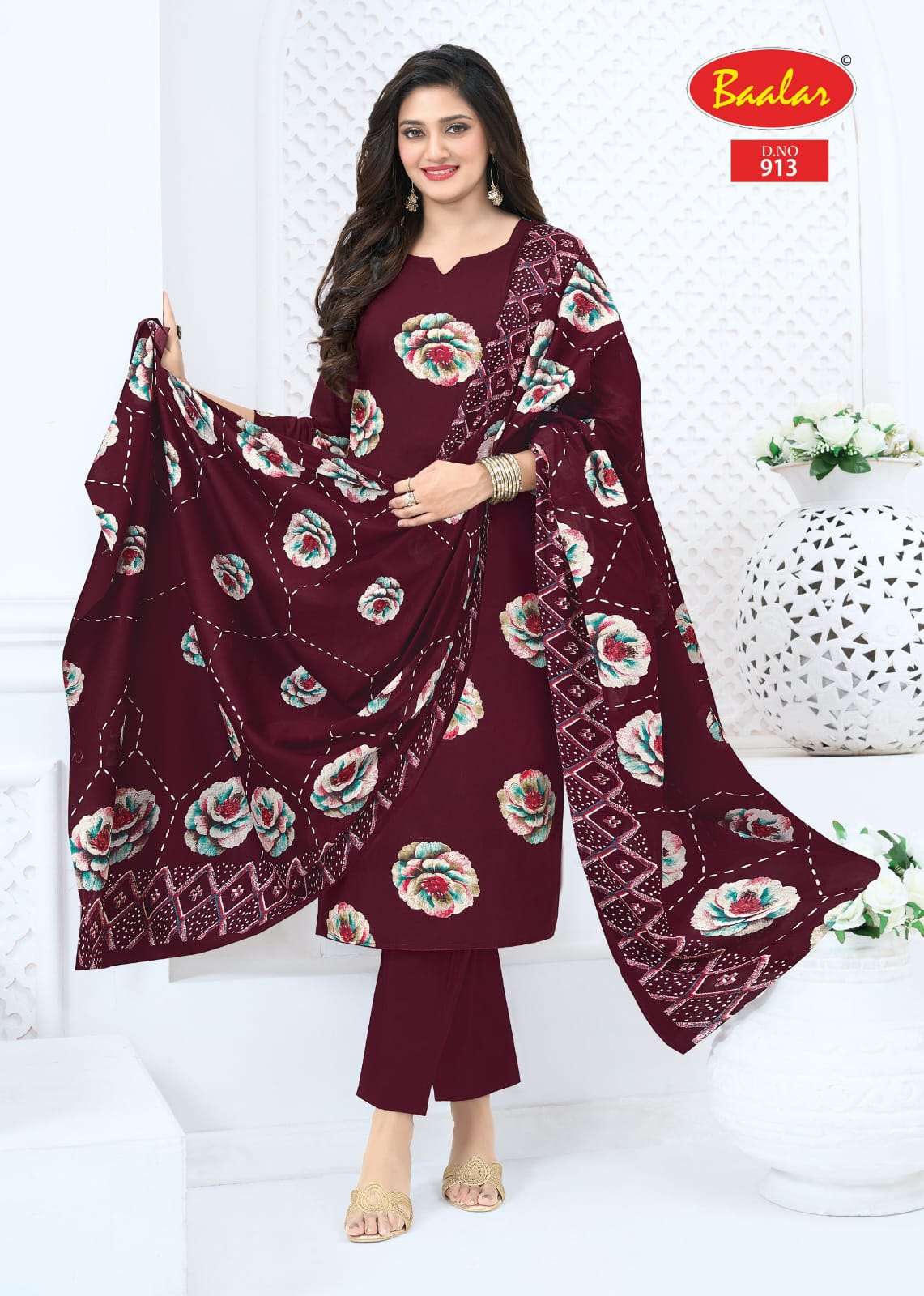 Baalar Pashmina Vol-9 Cotton Printed Dress Material