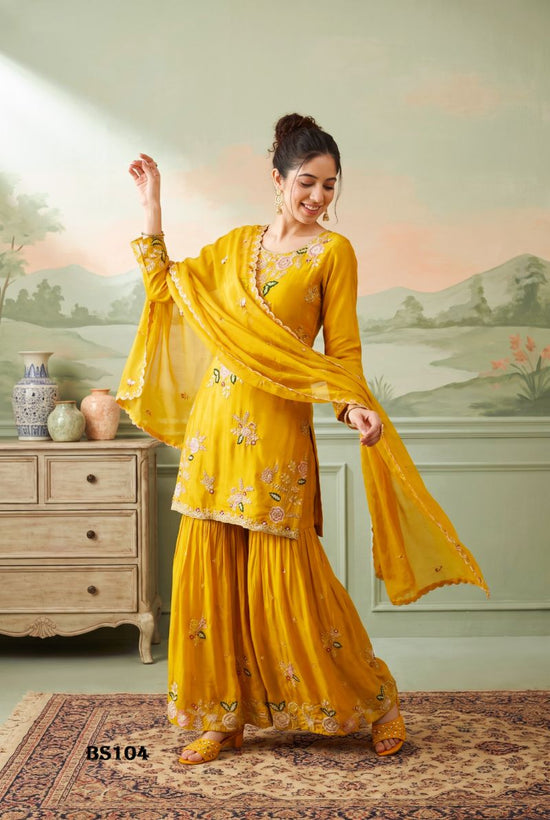 Amrah Wholesale Beriston Bs 104 Pure Natural Crepe Heavy Handwork Embroidered Salwar Kameez Set - Amrah Wholesale