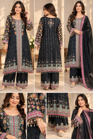 Amrah Wholesale Bh Mirror Vol 1 Crepe Hand Work Anarkali Suit Set