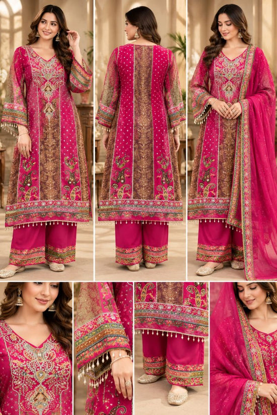 Amrah Wholesale Bh Mirror Vol 1 Crepe Hand Work Anarkali Suit Set