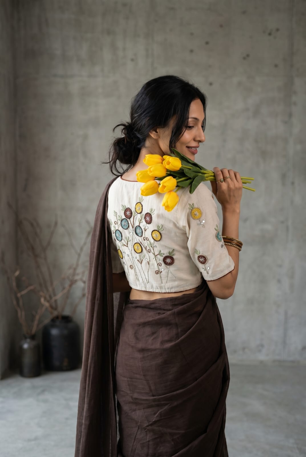 Amrah Wholesale Bk Vol 1 Khadi Cotton Embroidered Saree Collection - Amrah Wholesale