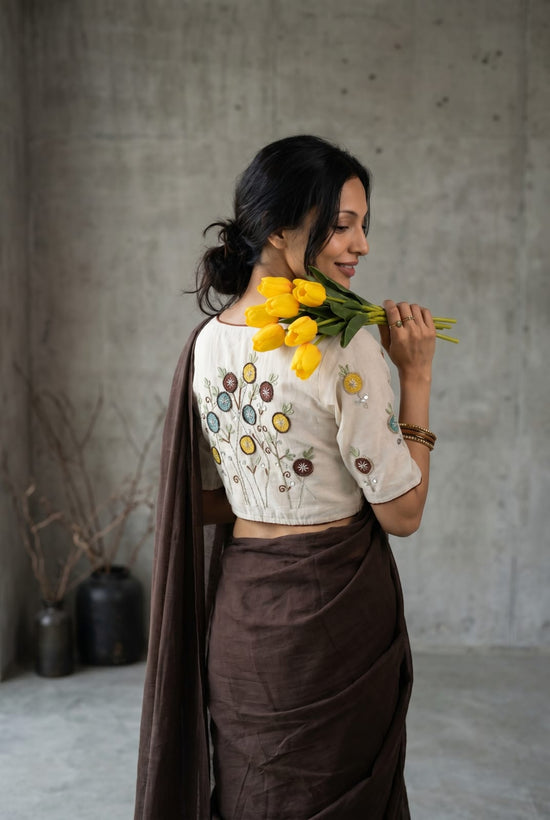 Amrah Wholesale Bk Vol 1 Khadi Cotton Embroidered Saree Collection - Amrah Wholesale