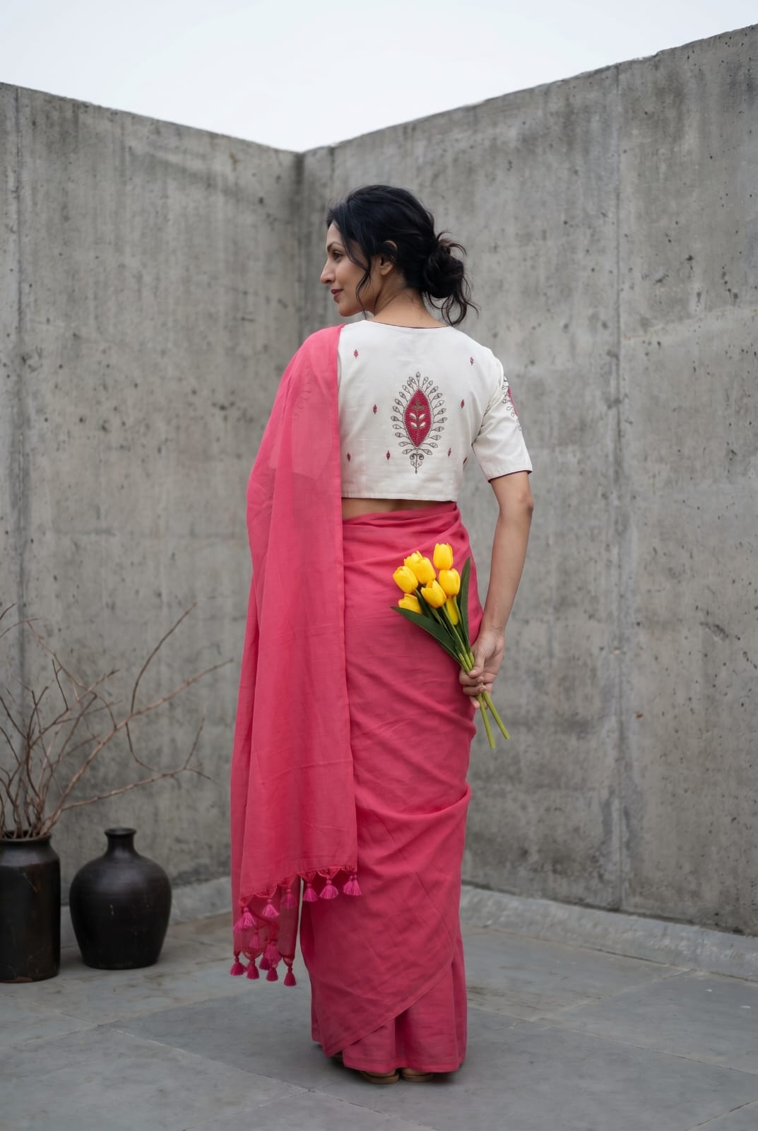 Amrah Wholesale Bk Vol 1 Khadi Cotton Embroidered Saree Collection - Amrah Wholesale