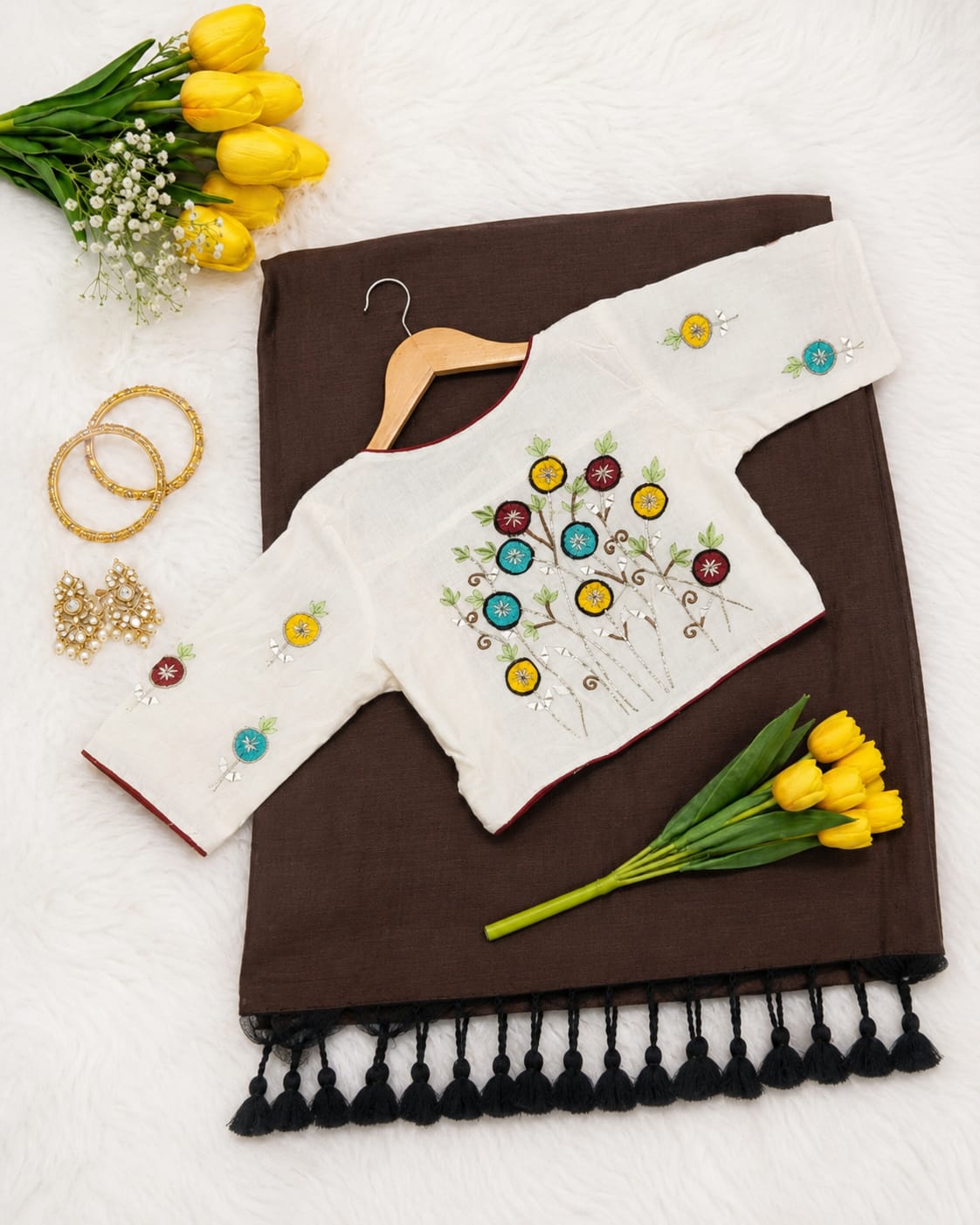 Amrah Wholesale Bk Vol 1 Khadi Cotton Embroidered Saree Collection - Amrah Wholesale