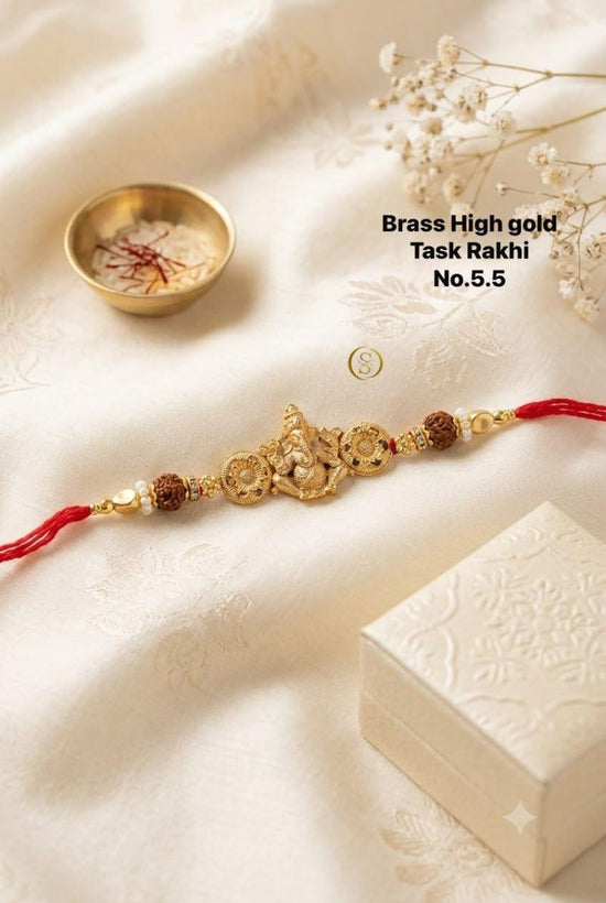 Amrah Wholesale Brass High Gold Task Rakhi 1 Collection - Amrah Wholesale