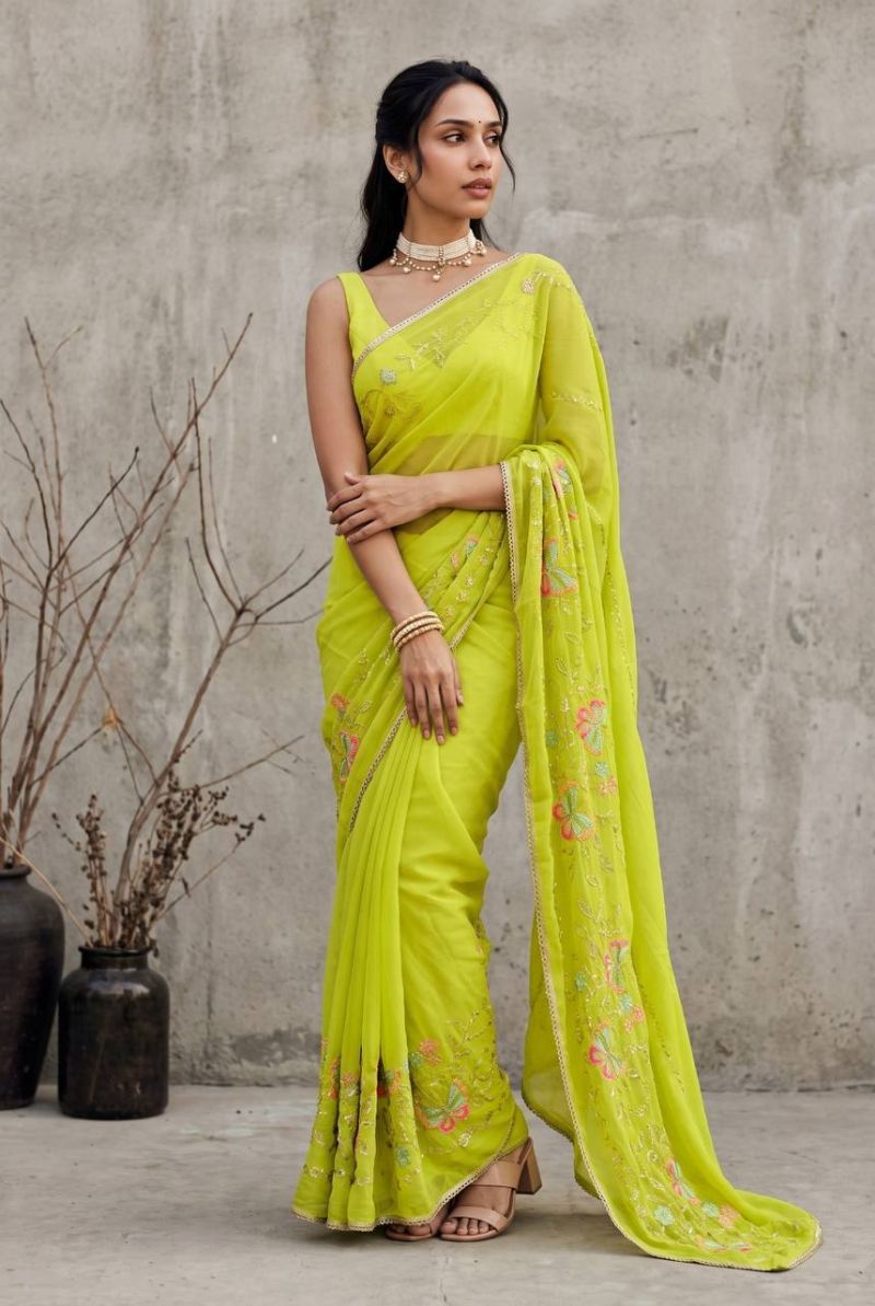 Amrah Wholesale Bt 1320 Star Georgette Saree