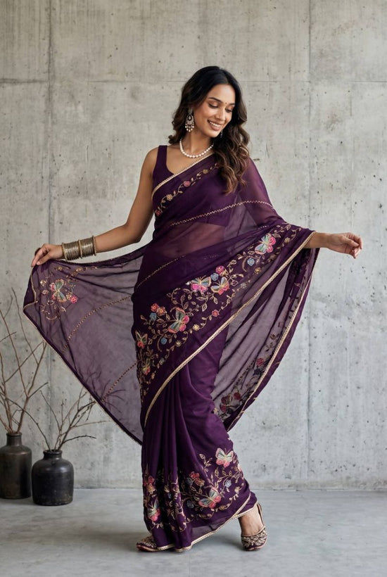 Amrah Wholesale Bt 1320 Star Georgette Saree