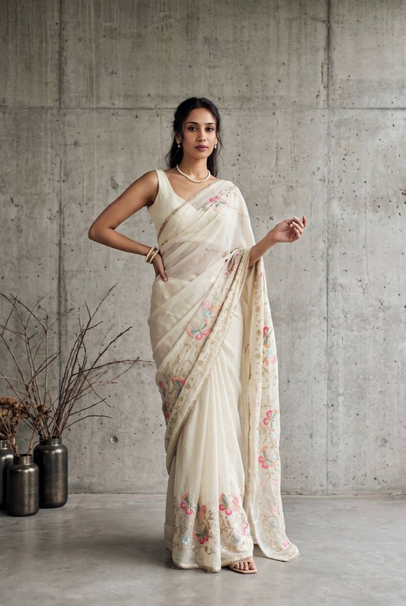 Amrah Wholesale Bt 1320 Star Georgette Saree