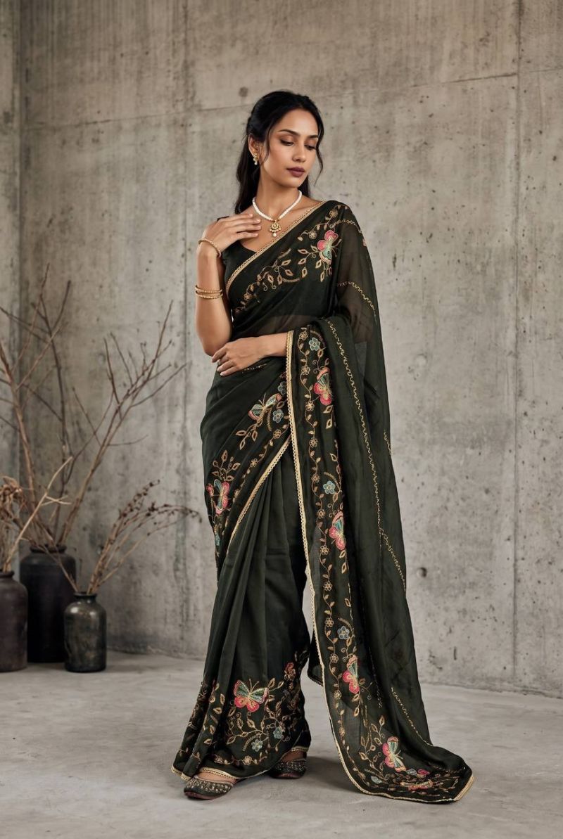 Amrah Wholesale Bt 1320 Star Georgette Saree
