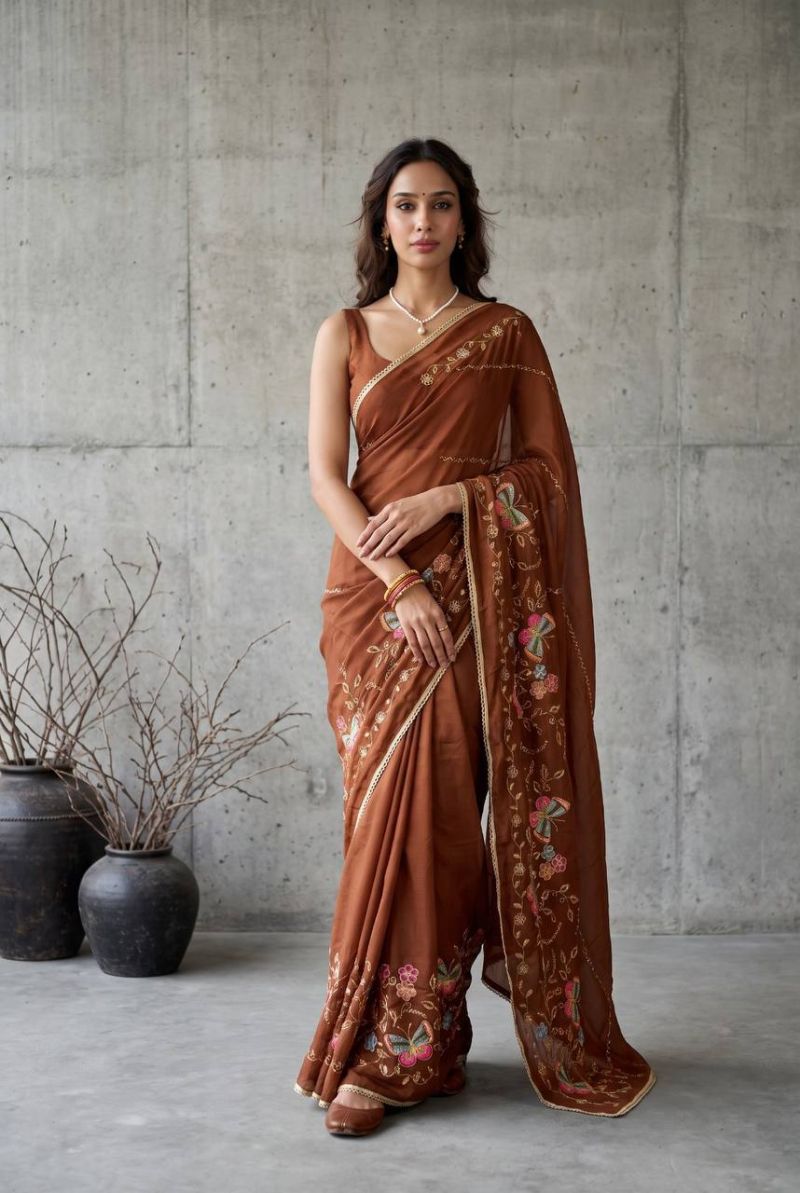 Amrah Wholesale Bt 1320 Star Georgette Saree