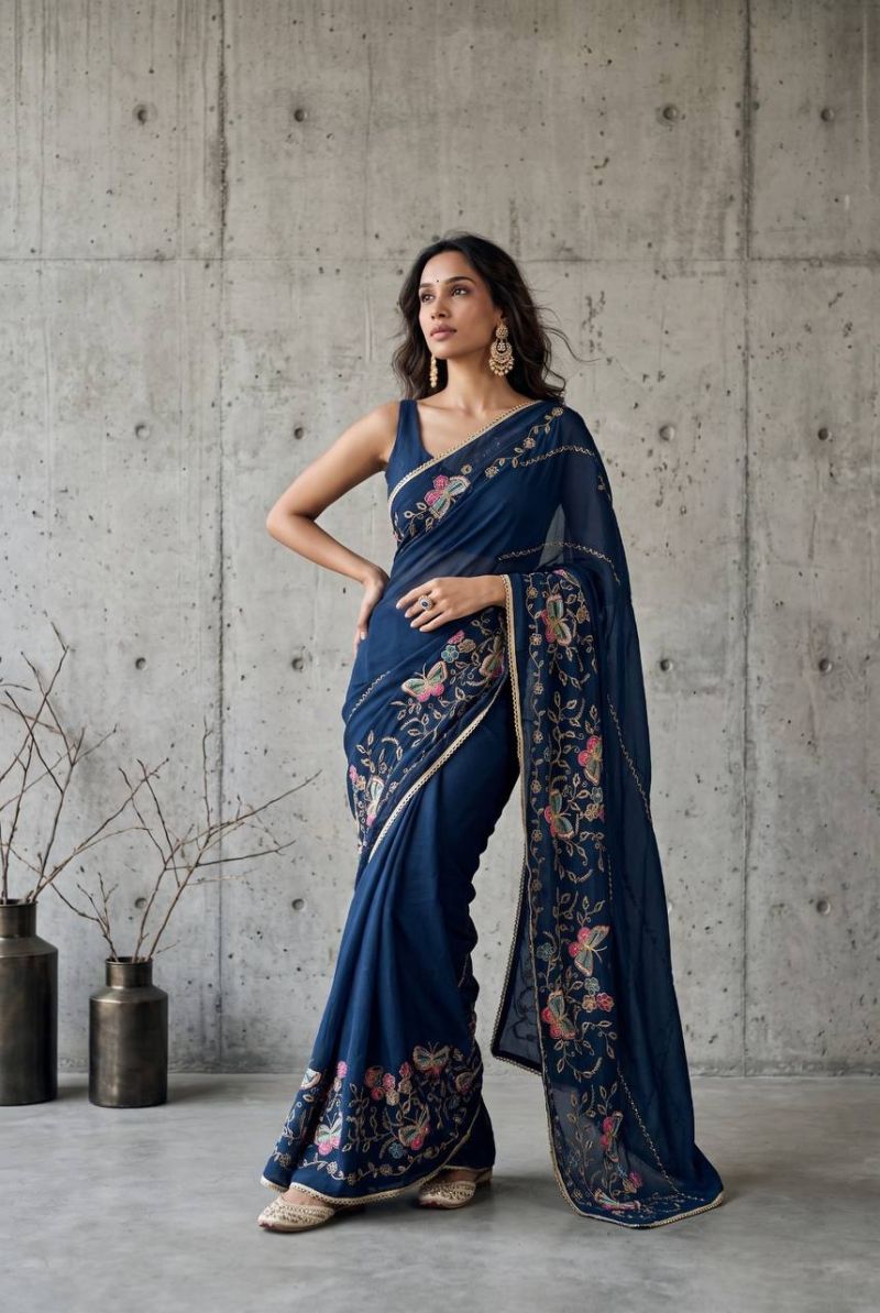 Amrah Wholesale Bt 1320 Star Georgette Saree