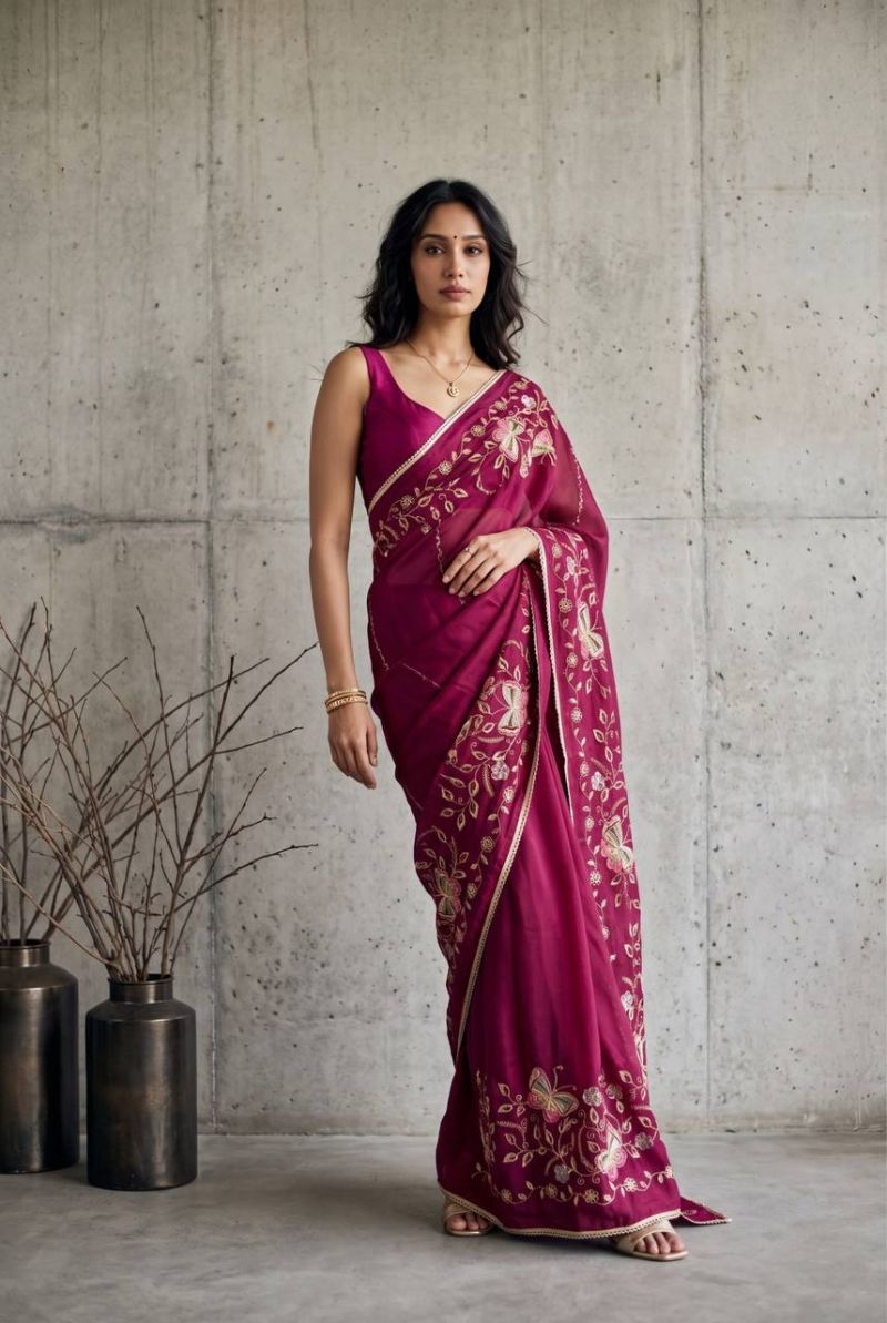 Amrah Wholesale Bt 1320 Star Georgette Saree