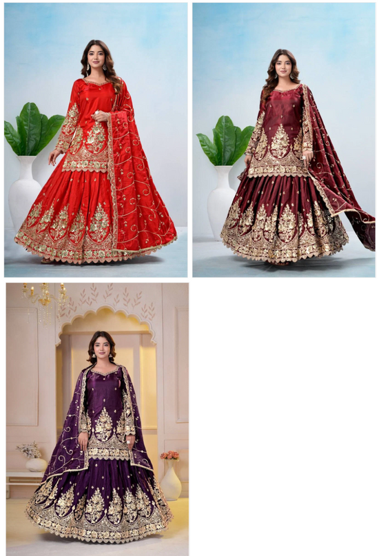 Amrah Wholesale Bt 5051 Jelly Shimmer Silk Lehenga